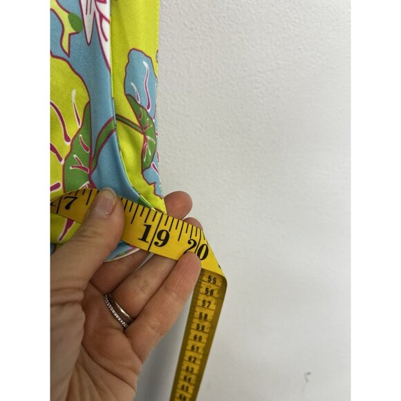 Gretchen Scott Halter Tassel Tie Dress Sz M Mystic Garden NWT Turquoise Floral - Picture 10 of 14